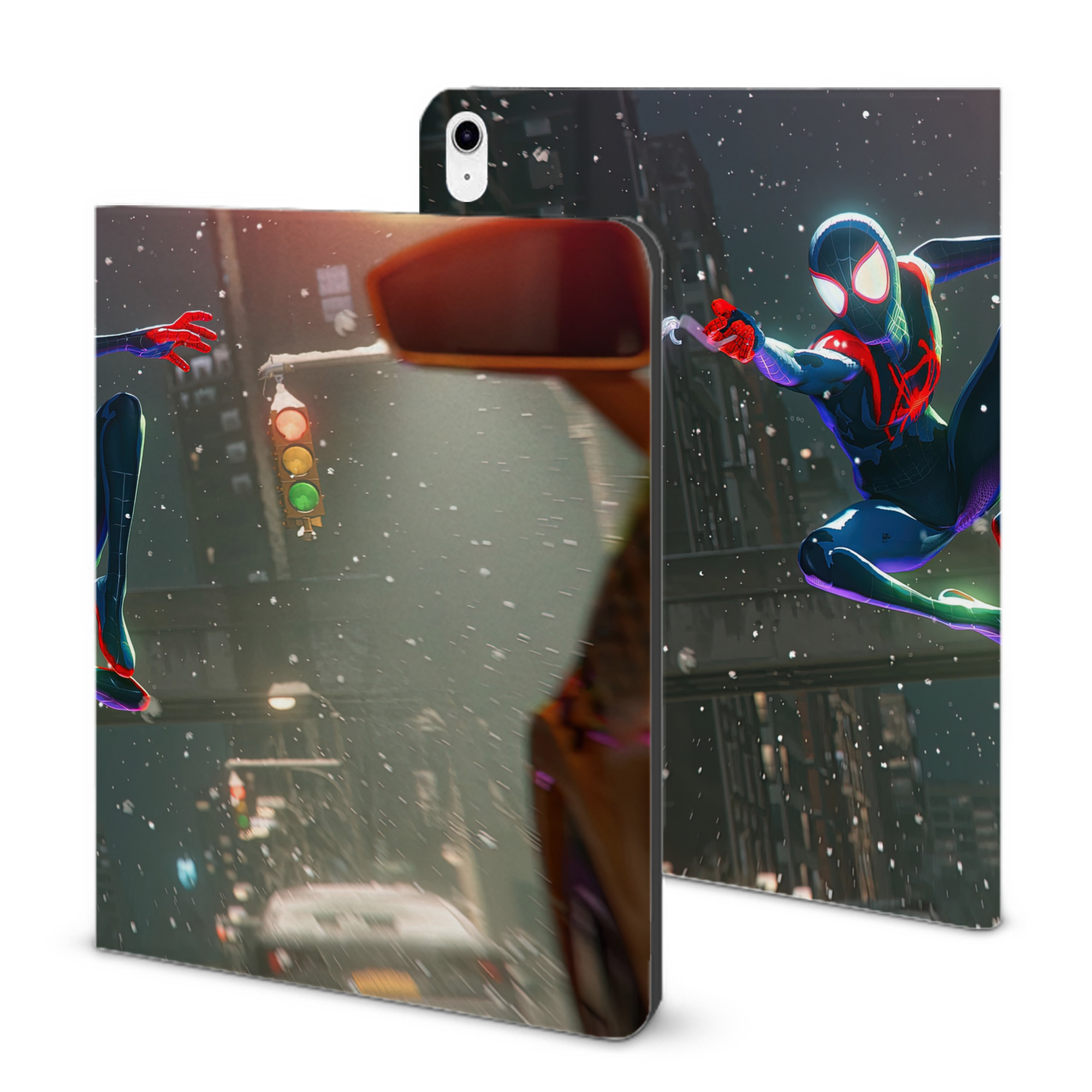 （画像用） Spider Man スパイダーマン IPad ケース ブック型 PUレザー TPU 耐衝撃 軽量 薄型 ペン収納なし 全面保護 IPad 各モデル対応